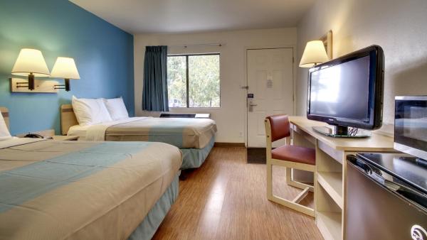 Double Room with Two Double Beds and Accessible Roll-In Shower - Smoking